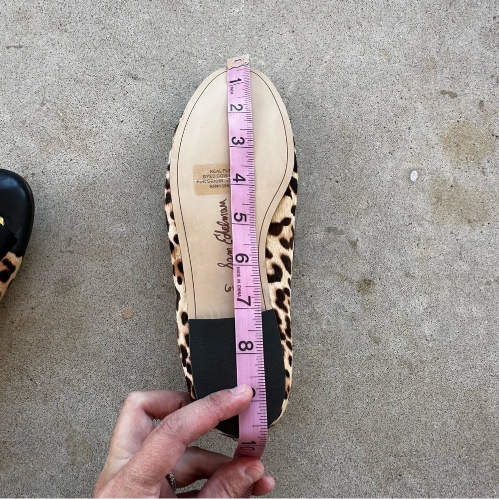 Sam Edelman Mage Leopard Print Calf Hair Flats Leather Women's Size 6.5 - Picture 11 of 12